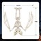 Halloween Bat Skeleton, 11" Halloween Animal Skeleton, Horrible Bat Skeleton Simulation Bat Model Vivid Bat Skeleton with Moveable Jaw and Wing for Yard Garden Lawn